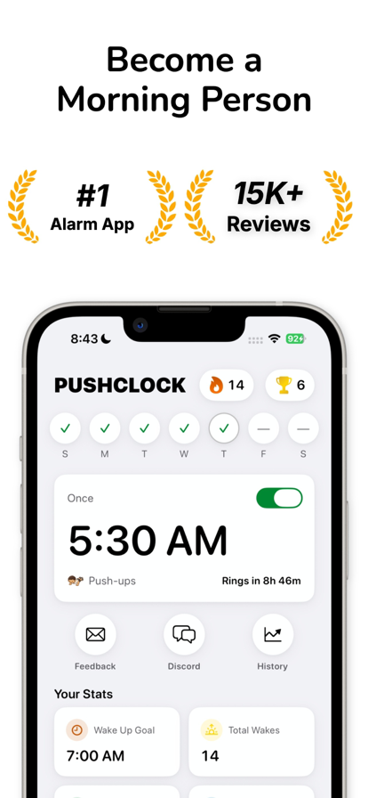 PushClock闹钟 截图2