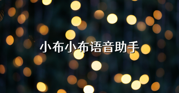 小布小布语音助手