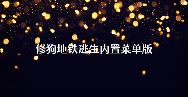 修狗地铁逃生内置菜单版