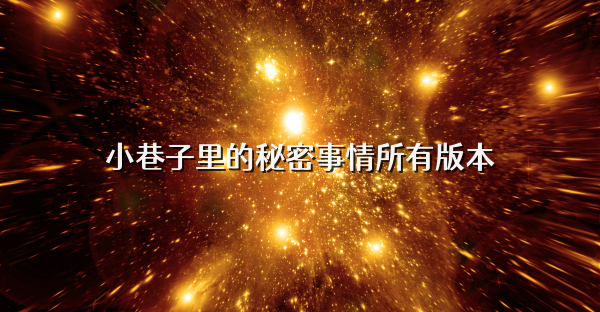 小巷子里的秘密事情所有版本