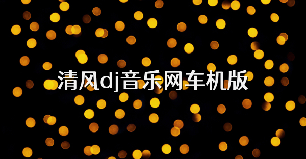 清风dj音乐网车机版