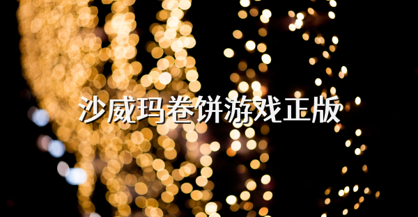 沙威玛卷饼游戏正版