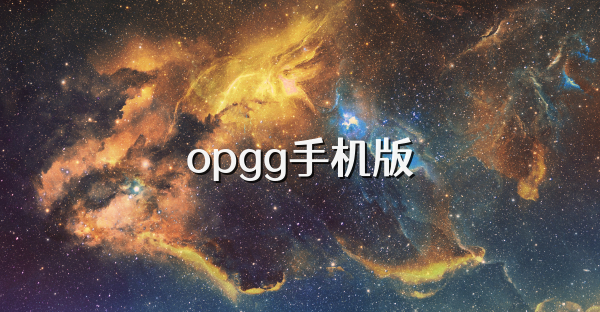 opgg手机版