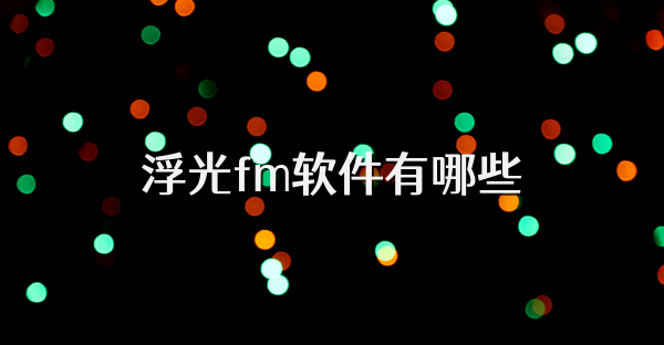 浮光fm軟件有哪些
