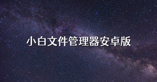 小白文件管理器安卓版
