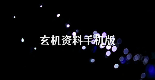 玄机资料手机版