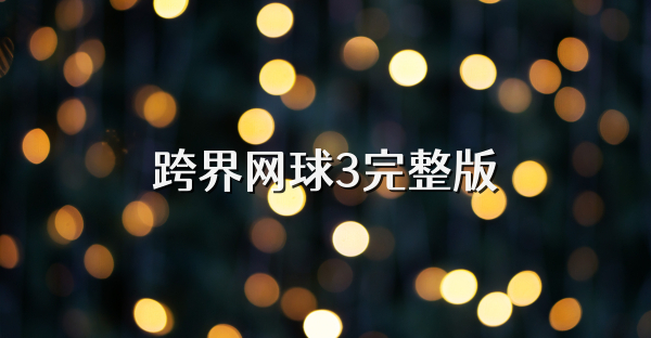 跨界網(wǎng)球3完整版