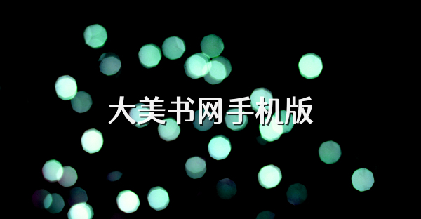 大美書網手機版