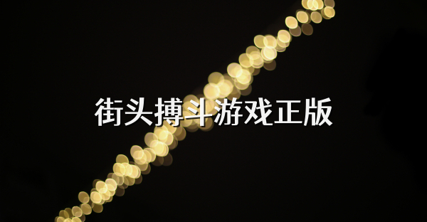 街頭搏斗游戲正版