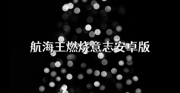 航海王燃燒意志安卓版