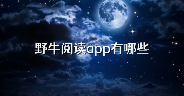 野牛閱讀app有哪些