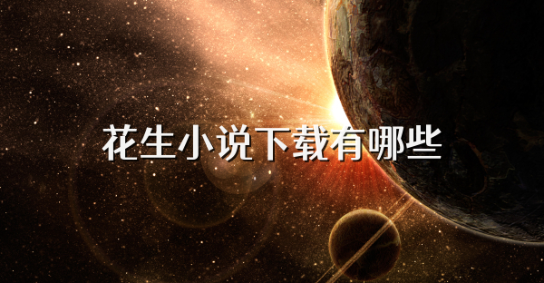 花生小說下載有哪些