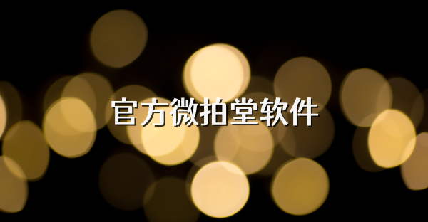 官方微拍堂软件
