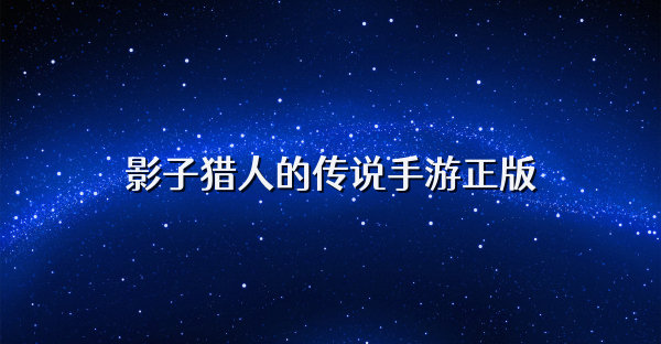 影子獵人的傳說手游正版