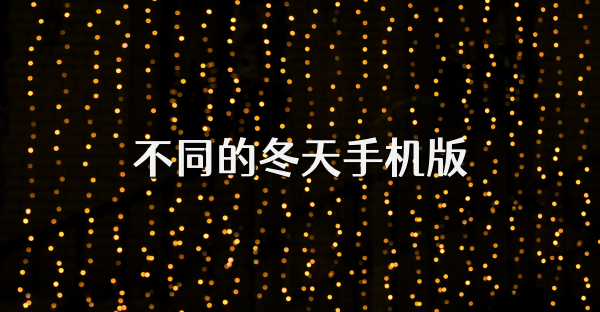 不同的冬天手機版
