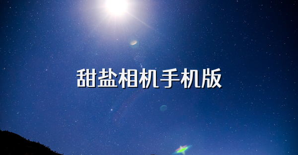 甜鹽相機手機版