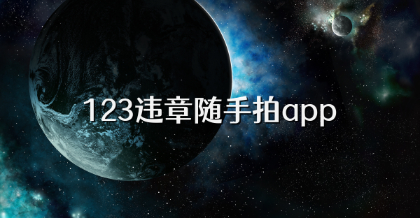 123違章隨手拍app