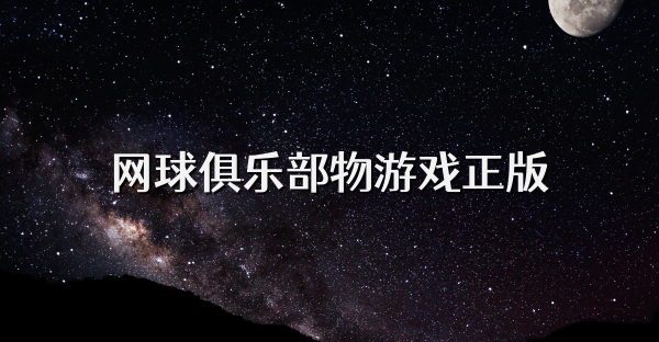 網(wǎng)球俱樂(lè)部物游戲正版