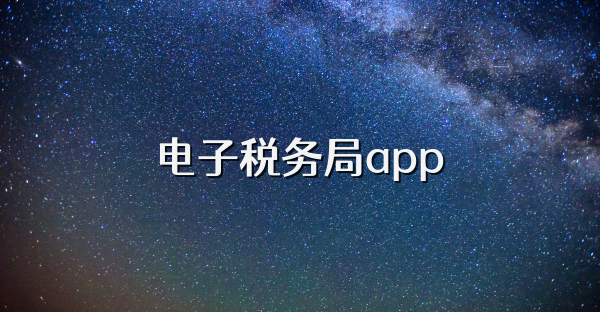 電子稅務(wù)局app