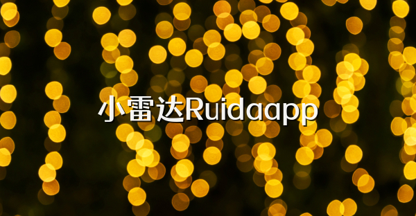 小雷达Ruidaapp