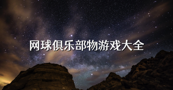 網(wǎng)球俱樂部物游戲大全