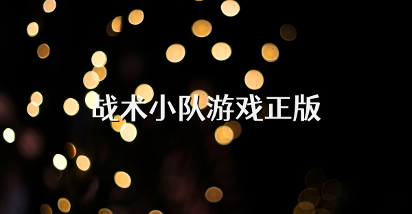 战术小队游戏正版