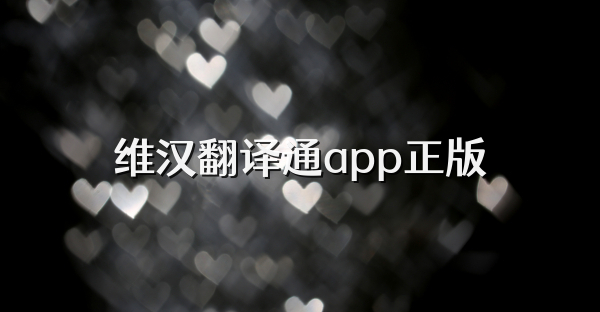 维汉翻译通app正版