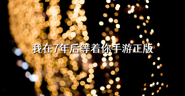 我在7年后等着你手游正版