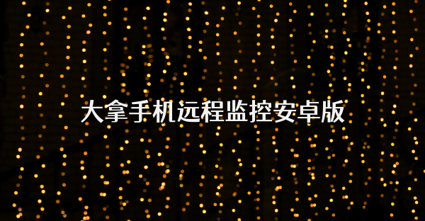 大拿手机远程监控安卓版