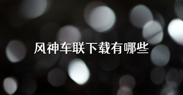 风神车联下载有哪些