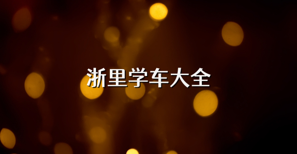 浙里学车大全