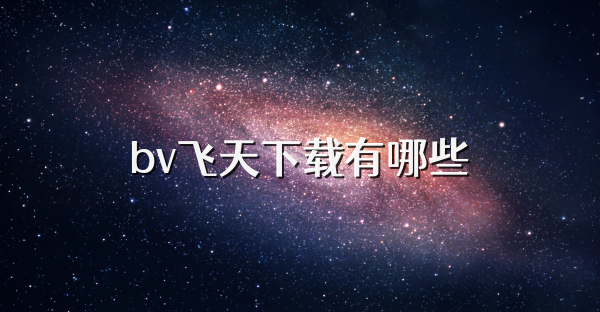 bv飞天下载有哪些