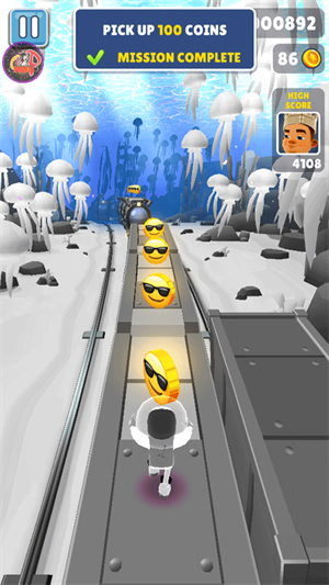 地鐵跑酷黑白水下城手游 截圖3