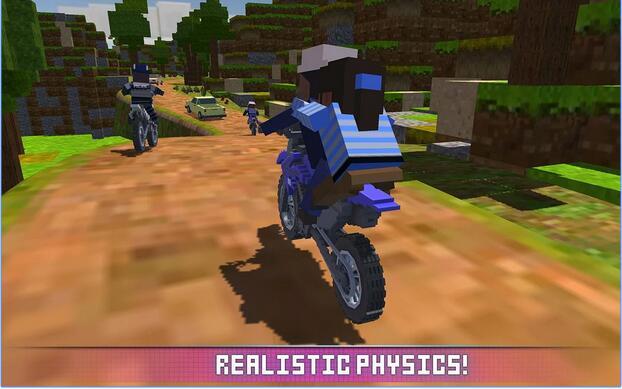 塊狀摩托車SIM 2017:Blocky Moto Bike SIM 2017 截圖1