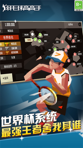 羽毛球高高手雙人聯機 截圖1