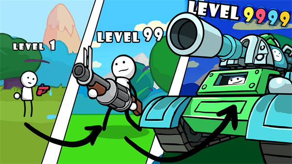 单枪匹马游戏(OneGunStickman) 截图1