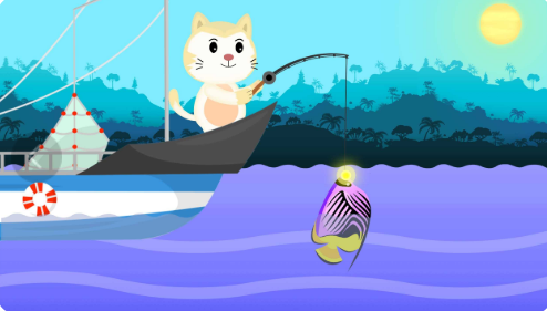 猫去钓鱼游戏 1