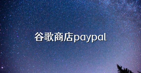 谷歌商店paypal