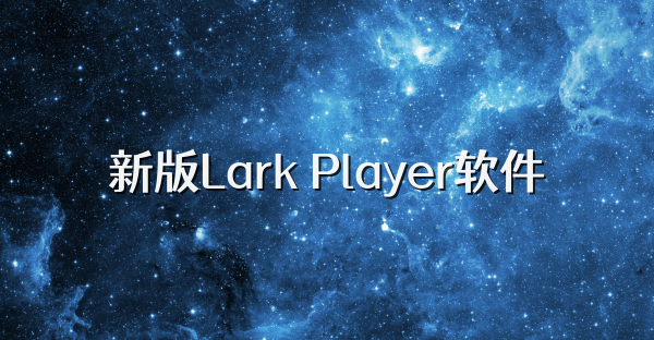 新版Lark Player软件