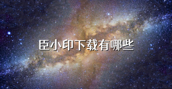 臣小印下载有哪些