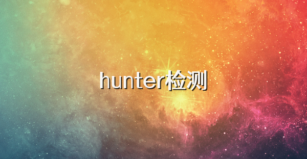 hunter检测