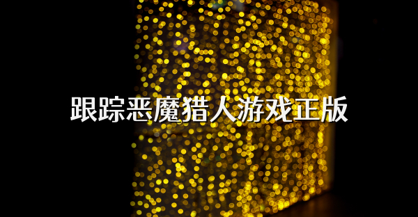 跟踪恶魔猎人游戏正版