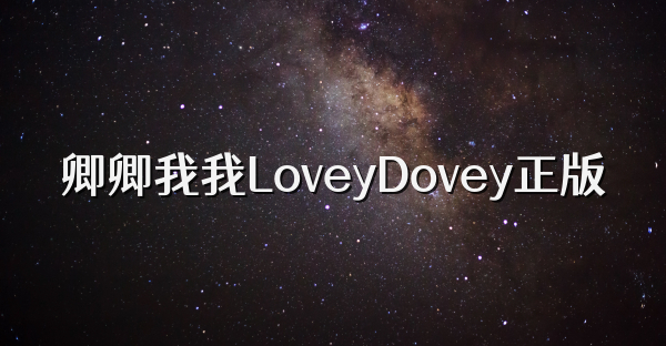 卿卿我我LoveyDovey正版