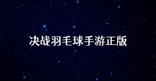 决战羽毛球手游正版