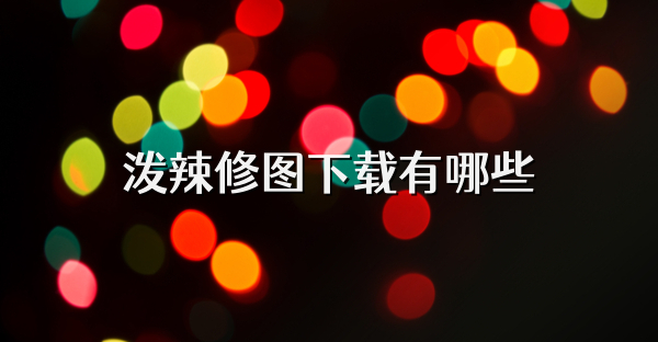 泼辣修图下载有哪些