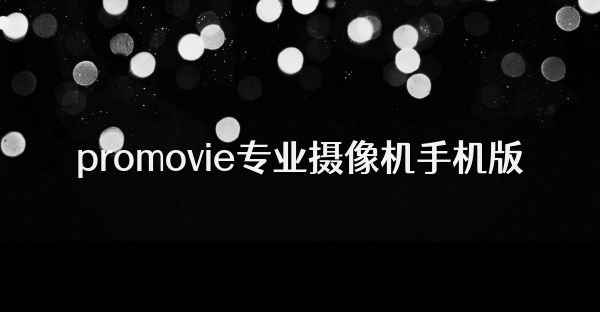 promovie专业摄像机手机版