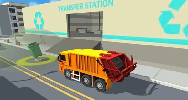像素城市垃圾车模拟 截图1