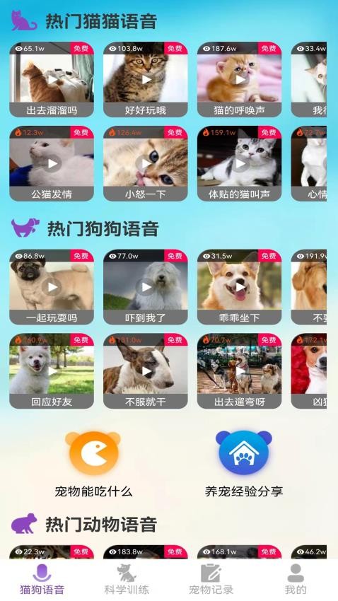 啵啵猫狗语音APP 截图4