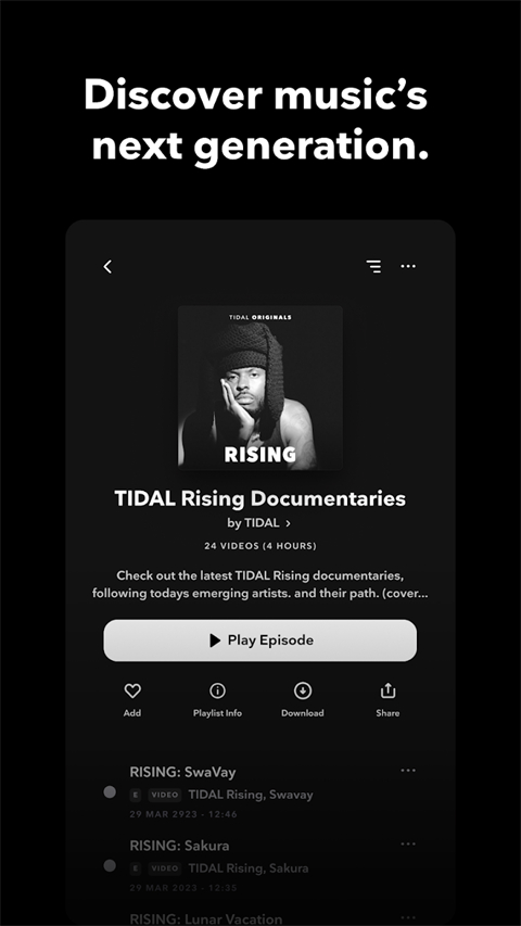TIDAL音乐软件 截图1