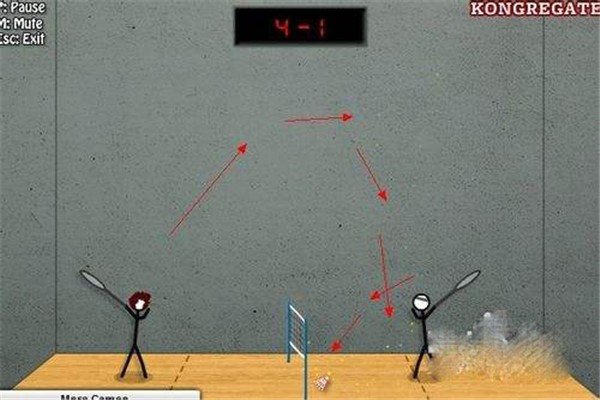 变成羽毛球选手(Stickman Badminton) 截图3